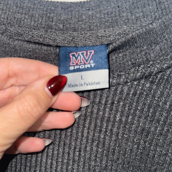 Gray Ribbed Crewneck “home grown” by MV Sport - Picture 2 of 4